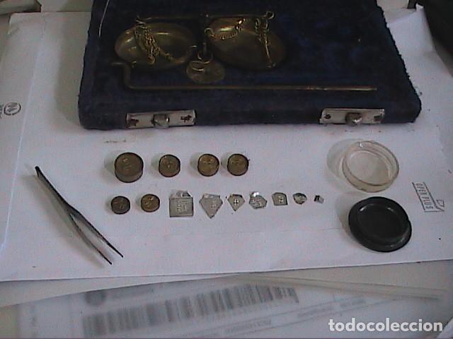 Antig&uuml;edades: ANTIGUA BALANZA DE JOYERIA COMPLETA. - Foto 3