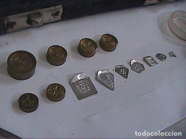 Antig&uuml;edades: ANTIGUA BALANZA DE JOYERIA COMPLETA. - Foto 4