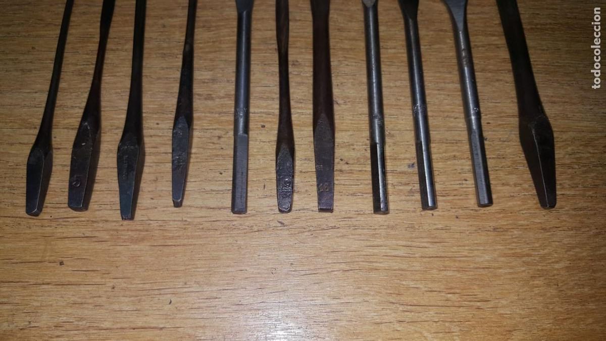 Antig&uuml;edades: LOTE DE 11 BROCAS DE CARPINTERO - Foto 2