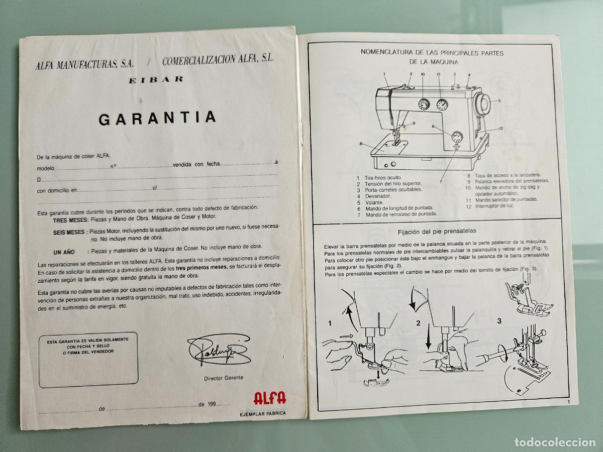 Antig&uuml;edades: MANUAL DE INSTRUCCIONES ALFA - Foto 2