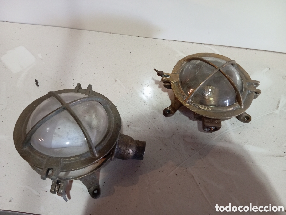 Antig&uuml;edades: Antiguo farol n&aacute;utico 15,5 cm - Foto 11