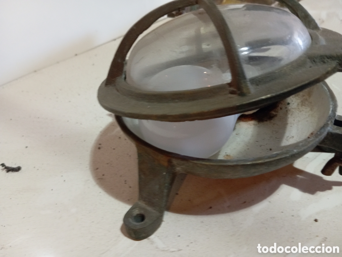 Antig&uuml;edades: Antiguo farol n&aacute;utico 15,5 cm - Foto 12
