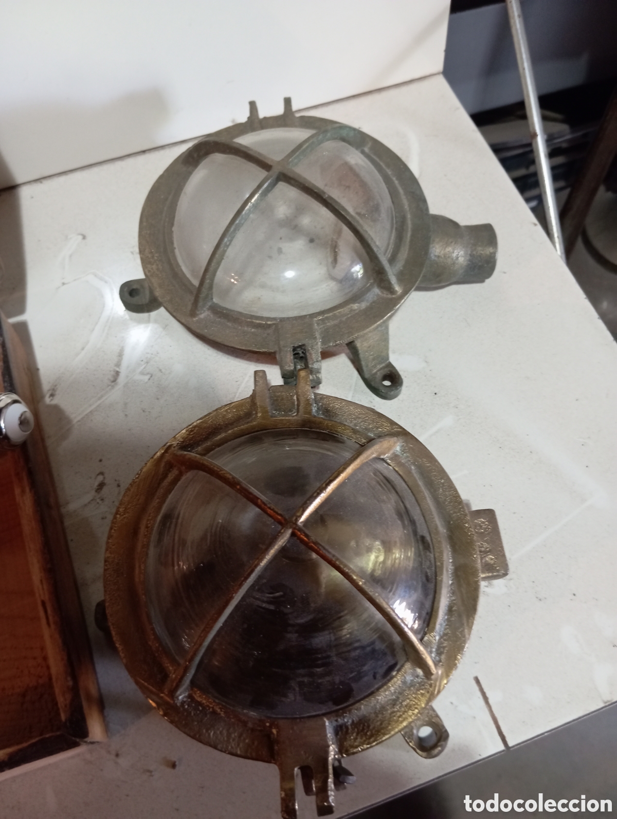 Antig&uuml;edades: Antiguo farol n&aacute;utico 15,5 cm - Foto 13