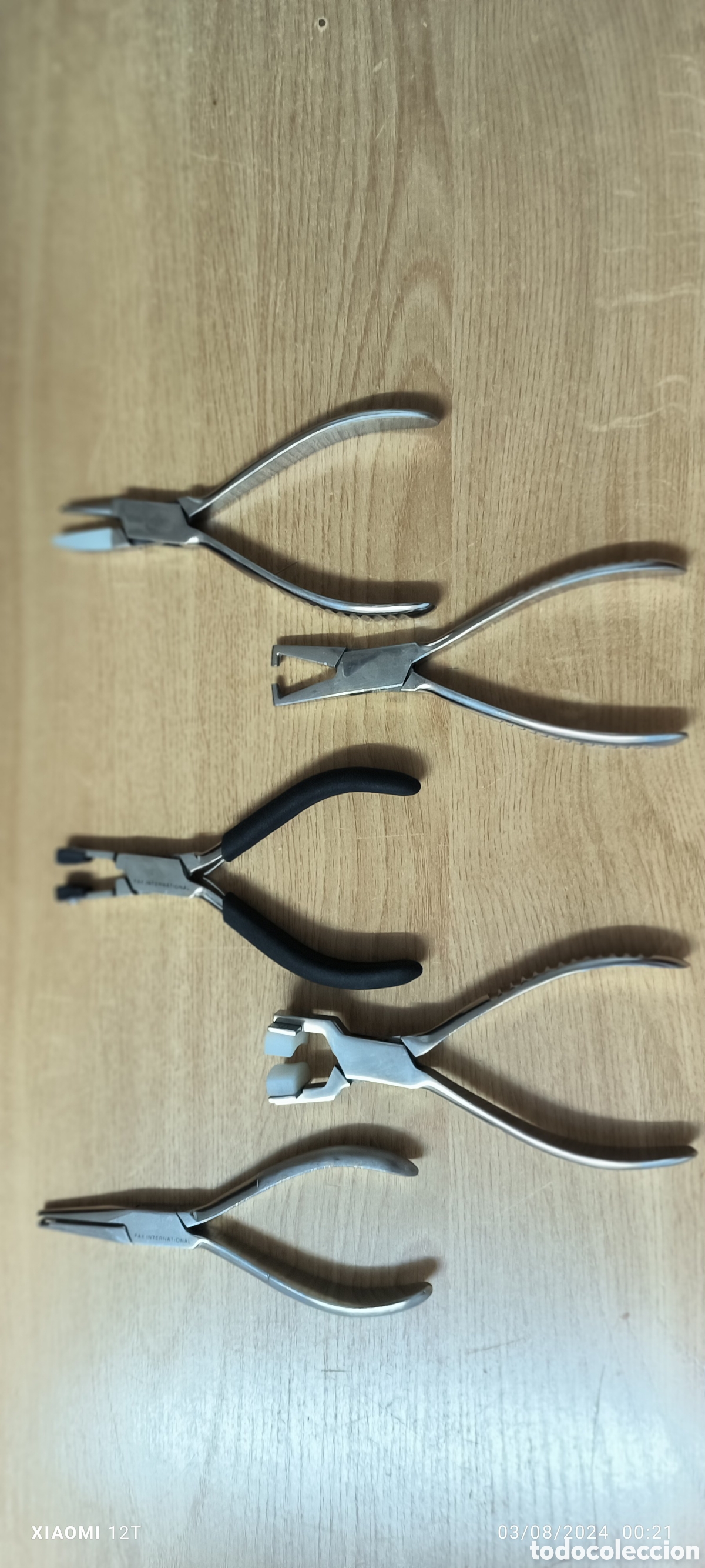 Antig&uuml;edades: Juego de alicates para opticos y estudios opticos - Foto 1