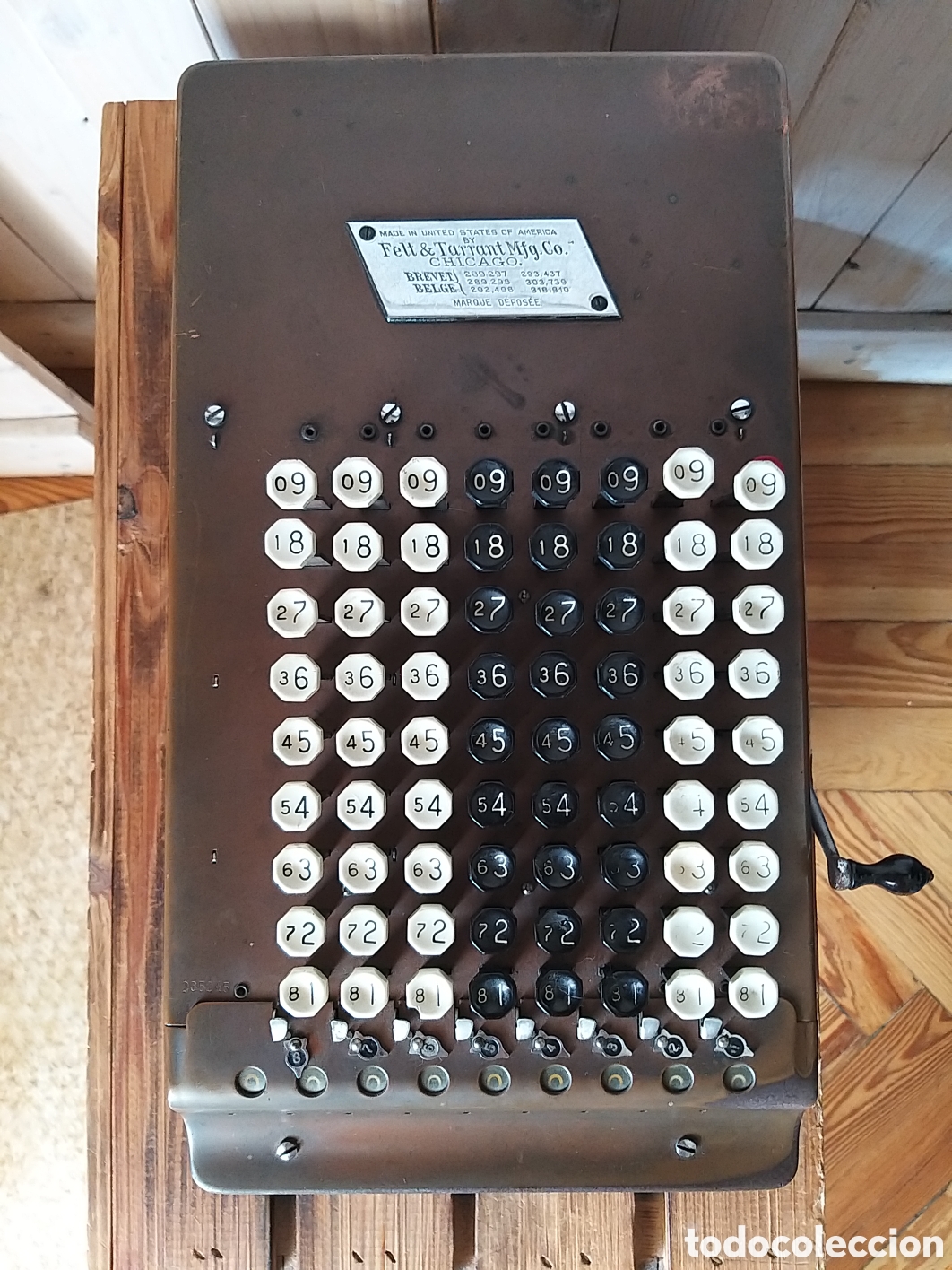 Antig&uuml;edades: Antigua calculadora Comptometer modelo H 1920 - Foto 2