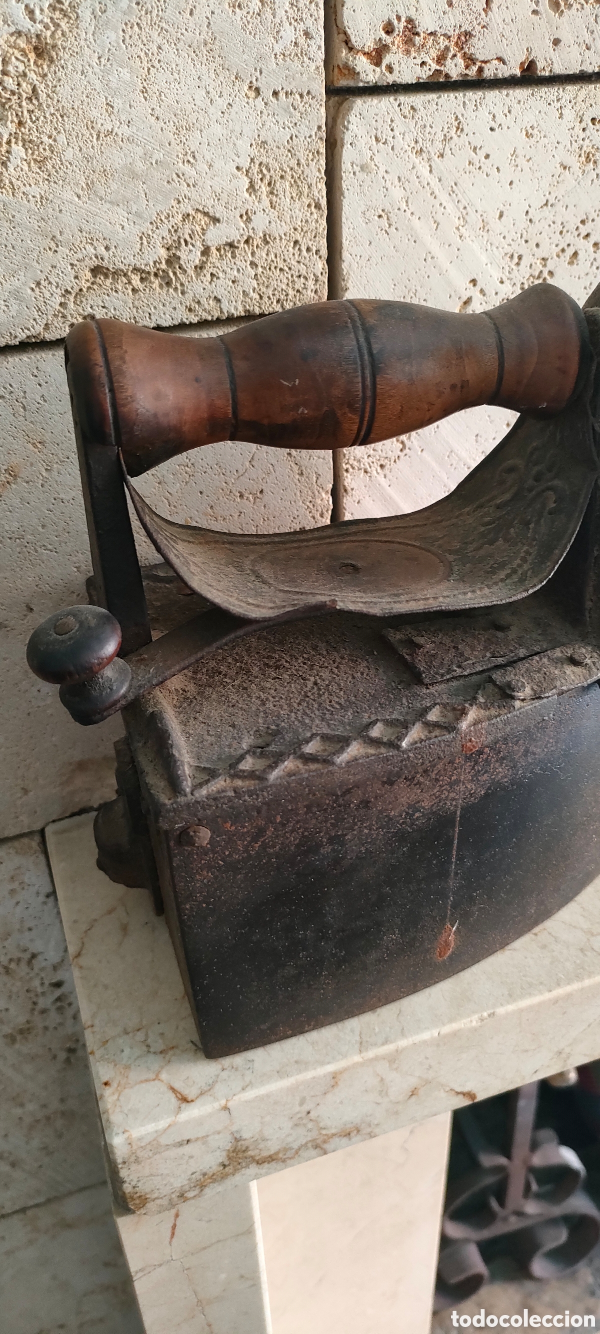 Antig&uuml;edades: Plancha de hierro antigua - Foto 3