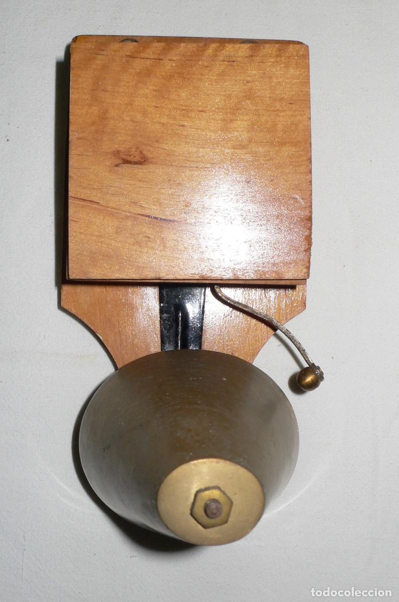 Antig&uuml;edades: ANTIGUO TIMBRE CAMPANA CON CAJA DE MADERA - Foto 1