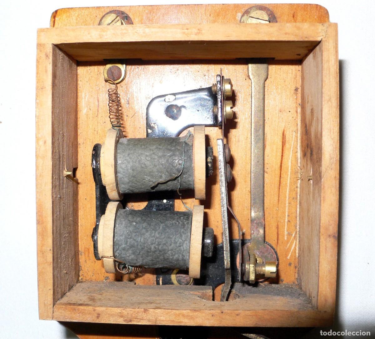 Antig&uuml;edades: ANTIGUO TIMBRE CAMPANA CON CAJA DE MADERA - Foto 5