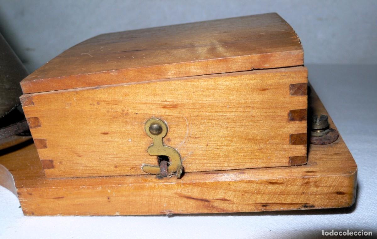 Antig&uuml;edades: ANTIGUO TIMBRE CAMPANA CON CAJA DE MADERA - Foto 6