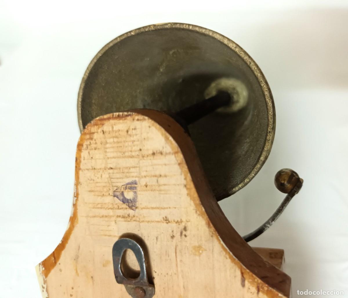 Antig&uuml;edades: ANTIGUO TIMBRE CAMPANA CON CAJA DE MADERA - Foto 8