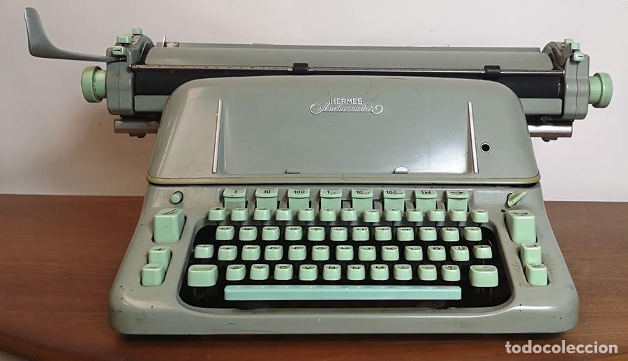 Antig&uuml;edades: M&aacute;quina de Escribir Hermes Ambassador - Foto 3