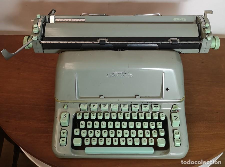 Antig&uuml;edades: M&aacute;quina de Escribir Hermes Ambassador - Foto 4