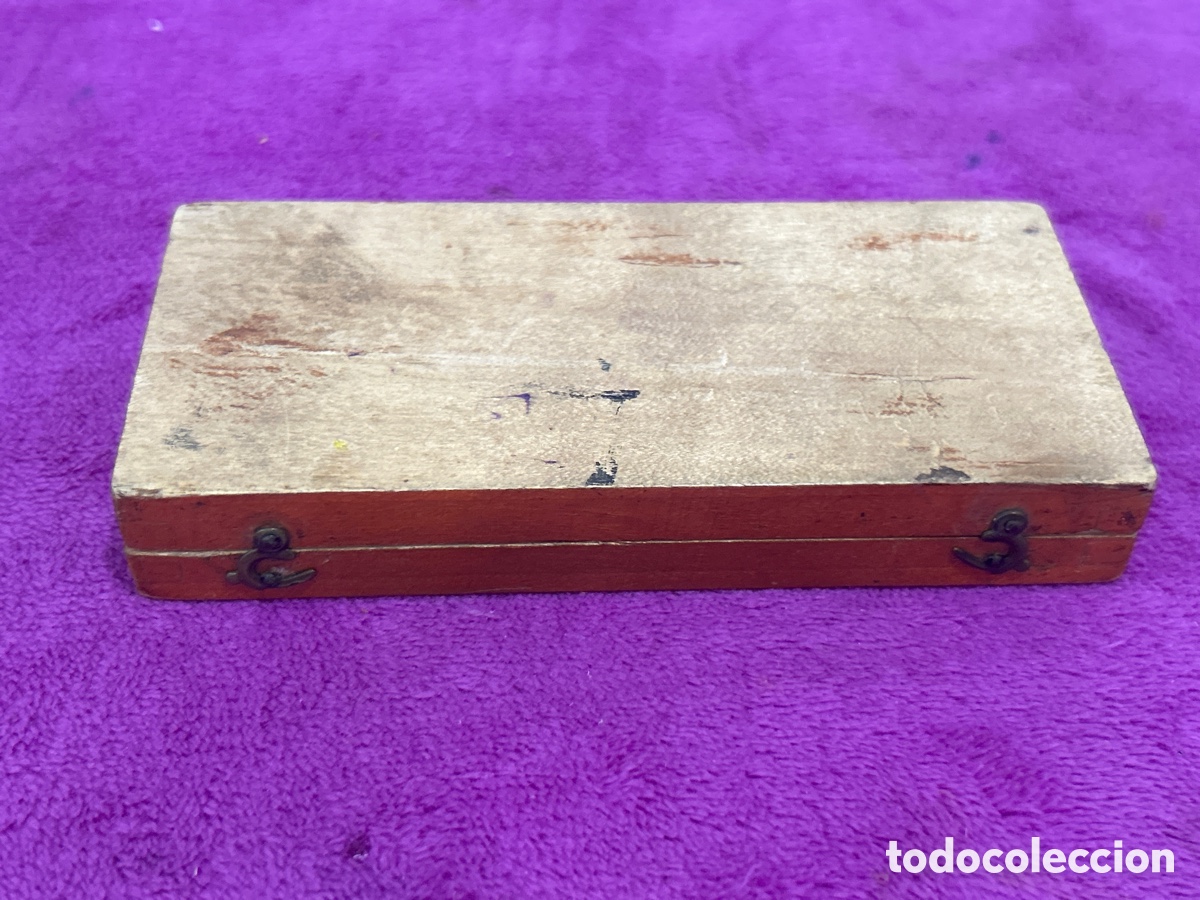 Antig&uuml;edades: ANTIGUO COMP&Aacute;S EN CAJA DE MADERA - Foto 4