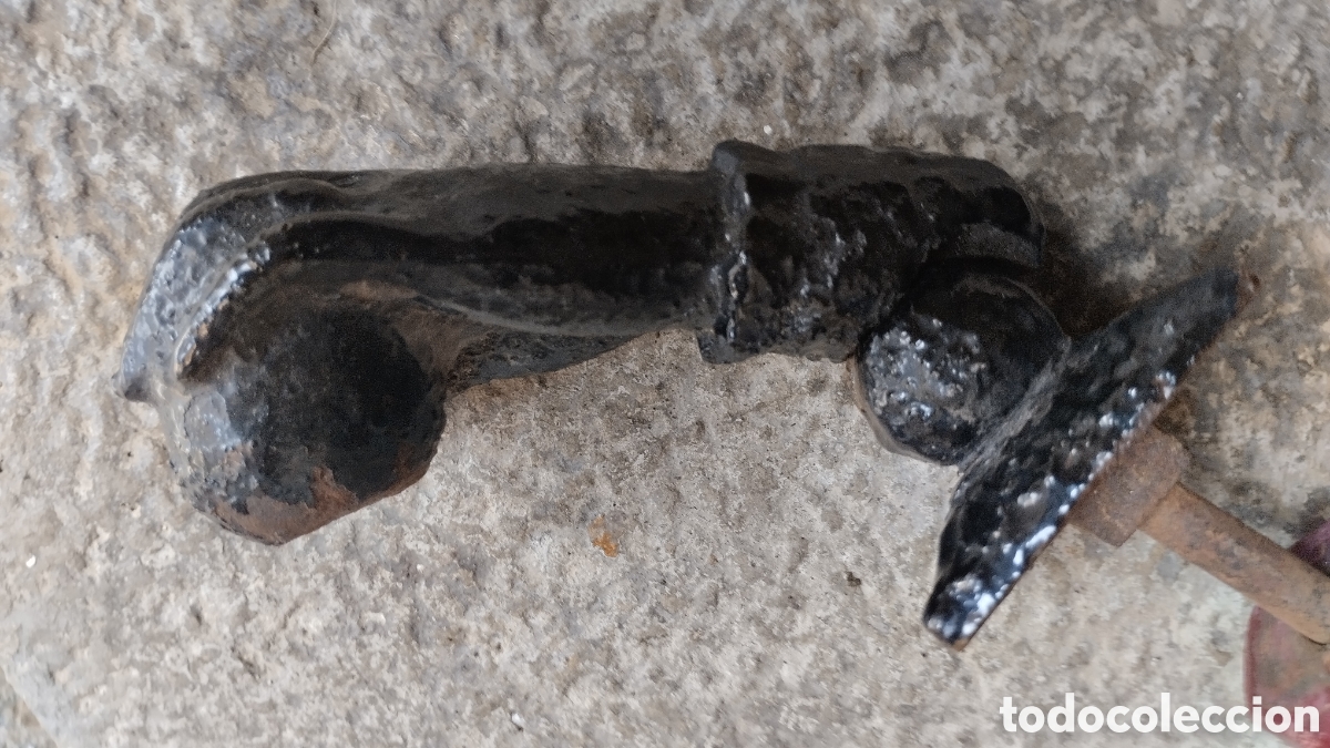 Antig&uuml;edades: ANTIGUA ALDABA MANO DE FATIMA DE FORJA - Foto 2