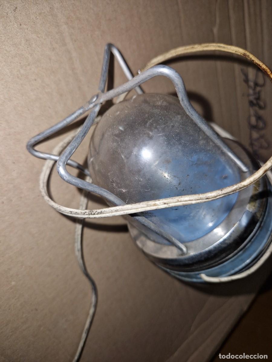 Antig&uuml;edades: ANTIGUO FAROL LINTERNA EMERGENCIA CON CABLE - Foto 3