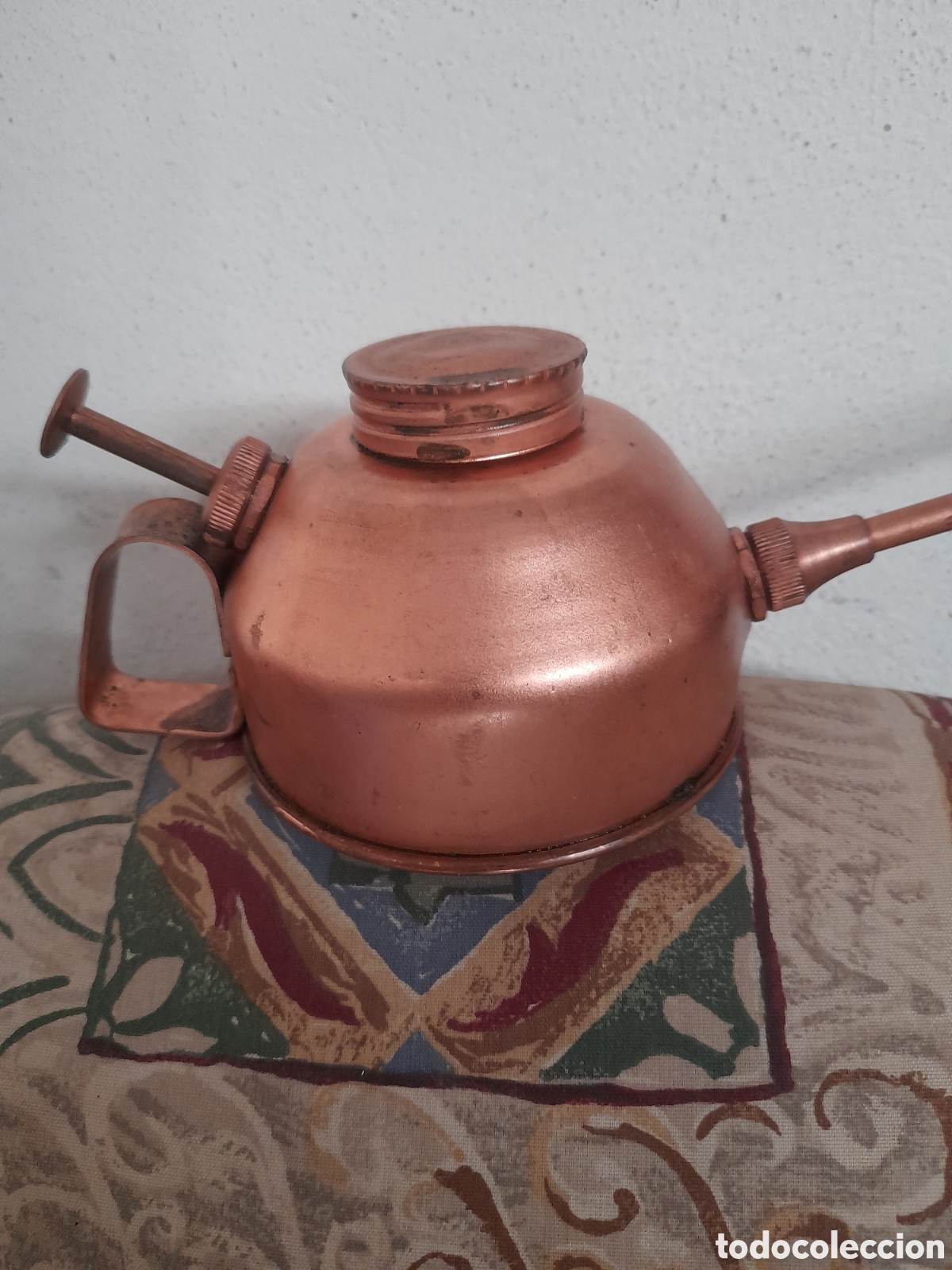 Antig&uuml;edades: Aceitera industrial de cobre - Foto 2