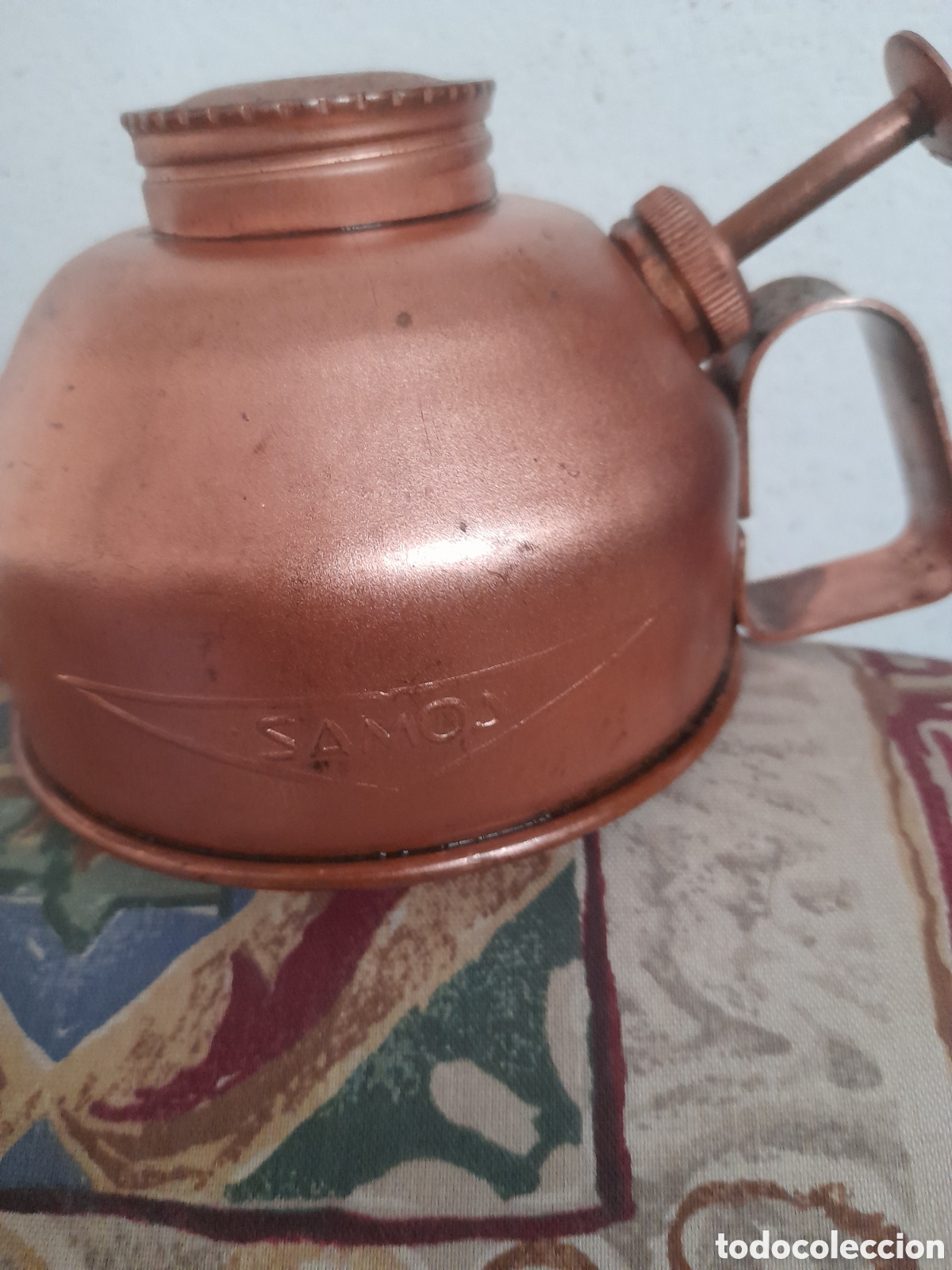 Antig&uuml;edades: Aceitera industrial de cobre - Foto 3