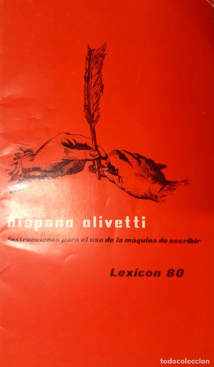 Antig&uuml;edades: Hispano Olivetti Lexicon 80 Instrucciones - Foto 1