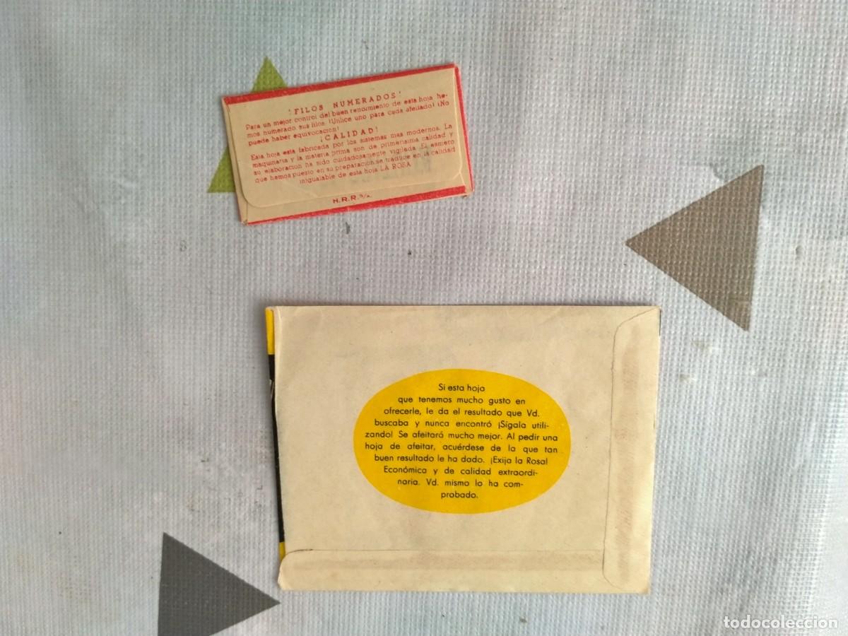 Antig&uuml;edades: hoja de afeitar y sobre publcitario-la rosa - Foto 2