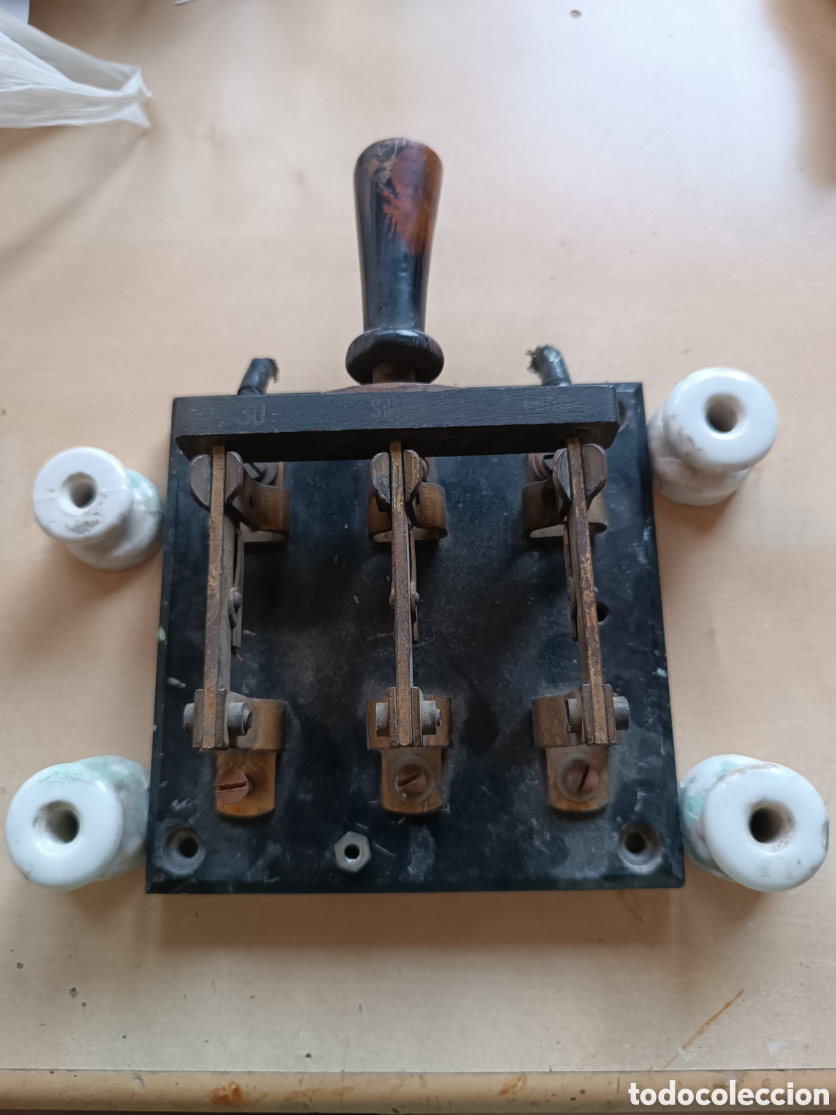 Antig&uuml;edades: Interruptor palanca 30 amp Silex - Foto 1