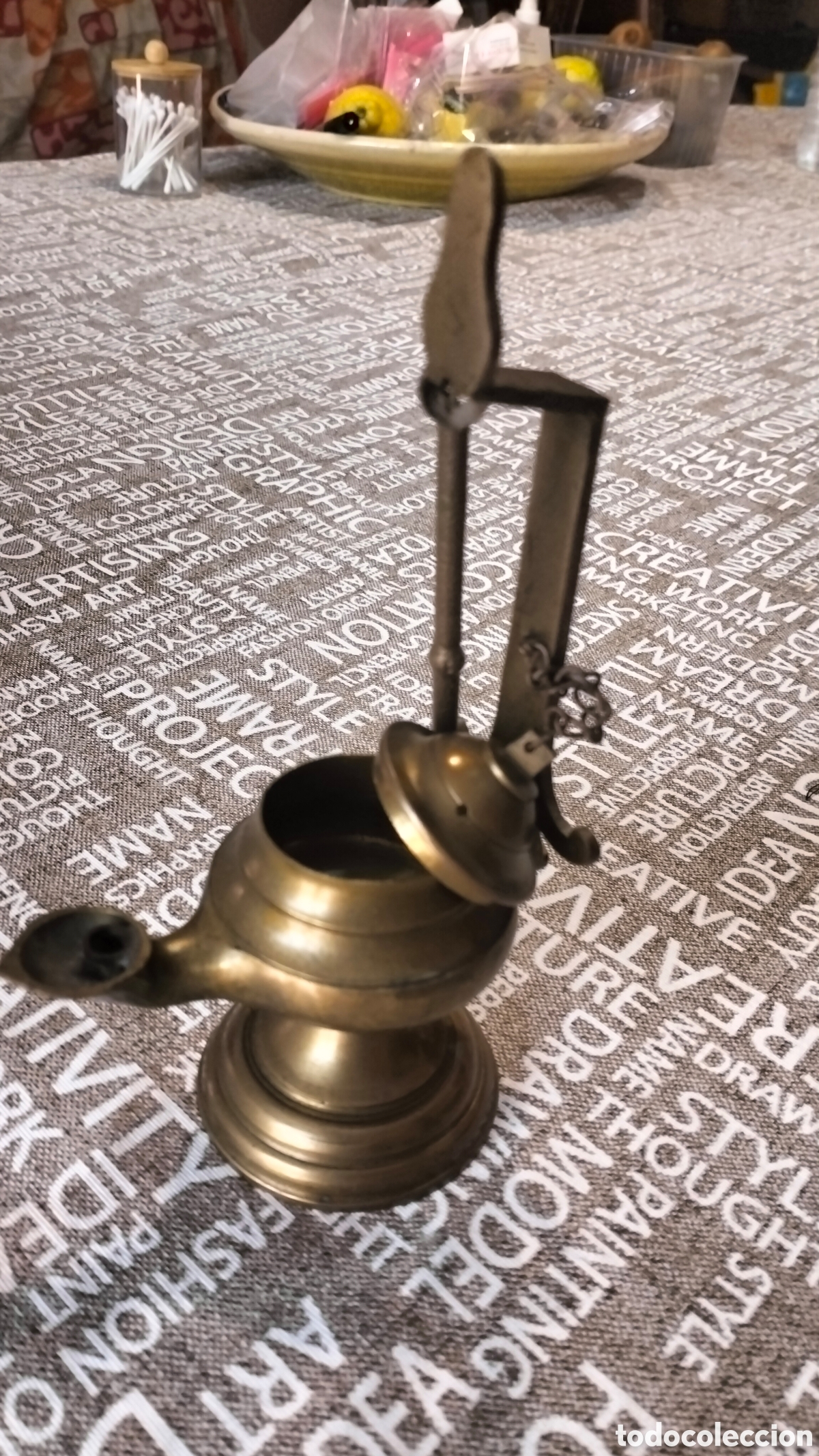 Antig&uuml;edades: Candil antiguo aceite - Foto 3