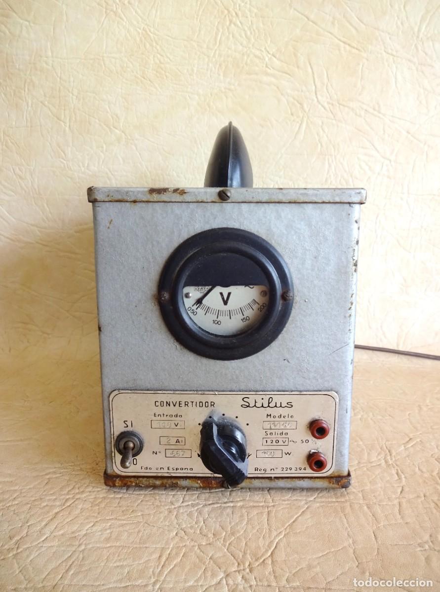 Antig&uuml;edades: antiguo convertidor stilus modelo 11155 110v. - Foto 1