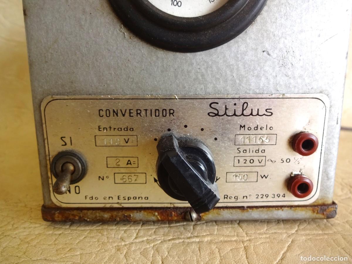 Antig&uuml;edades: antiguo convertidor stilus modelo 11155 110v. - Foto 2