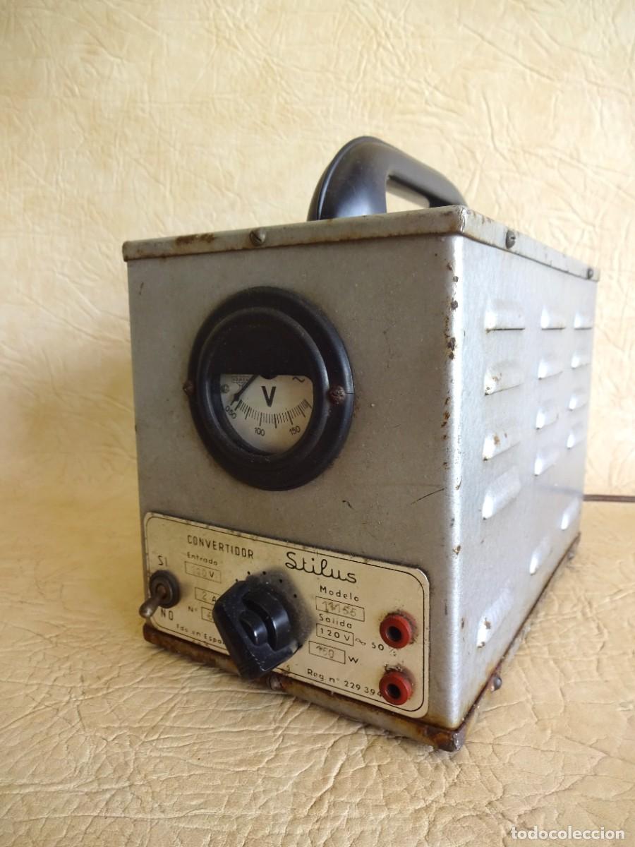 Antig&uuml;edades: antiguo convertidor stilus modelo 11155 110v. - Foto 3