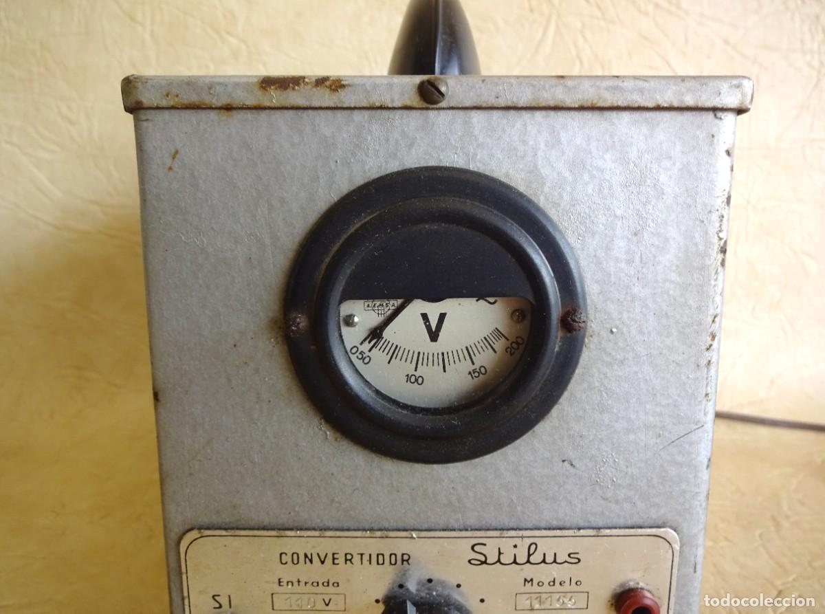 Antig&uuml;edades: antiguo convertidor stilus modelo 11155 110v. - Foto 4