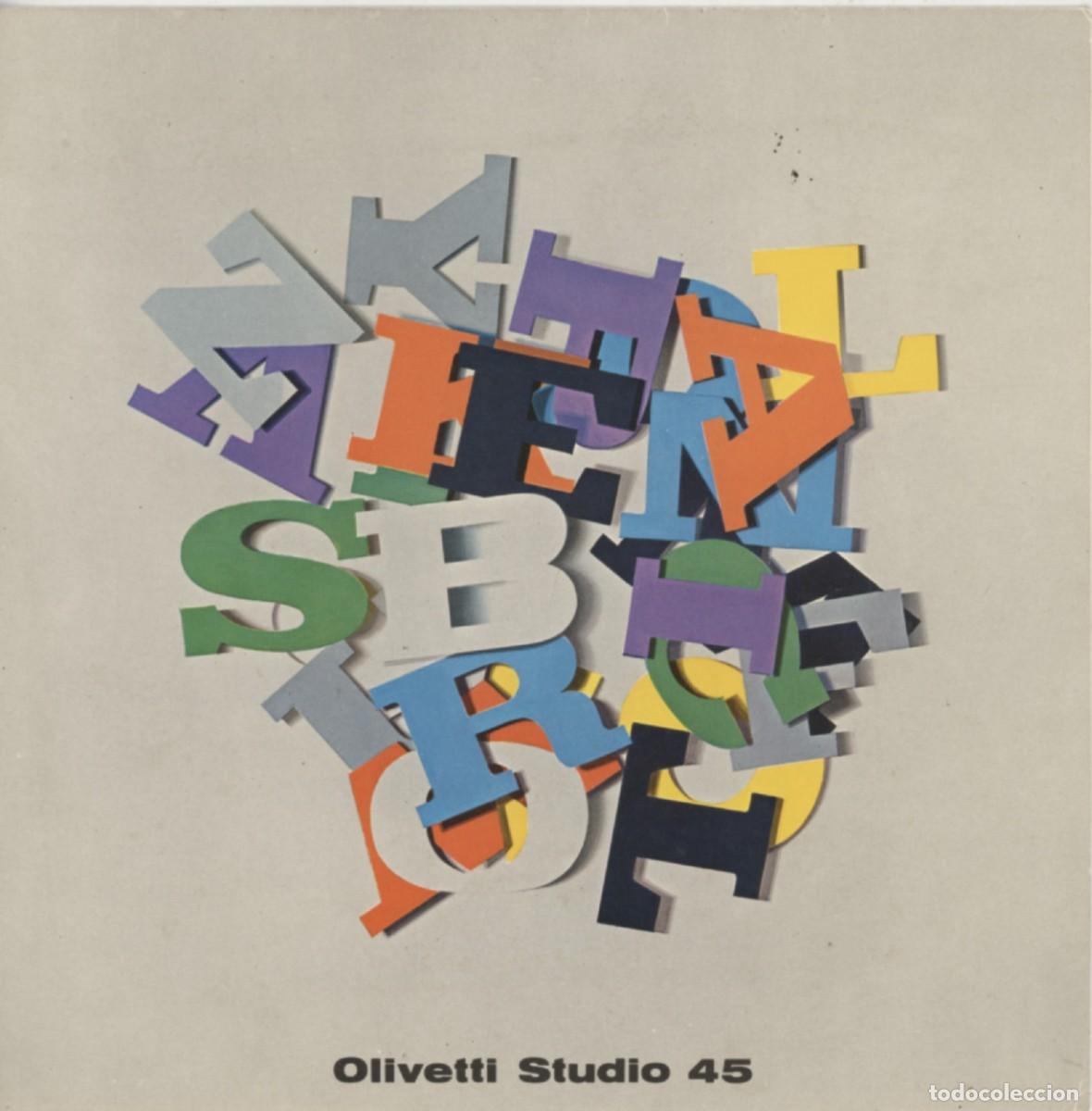 Antig&uuml;edades: Tr&iacute;ptico publicidad Olivetti Studio 45. - Foto 1