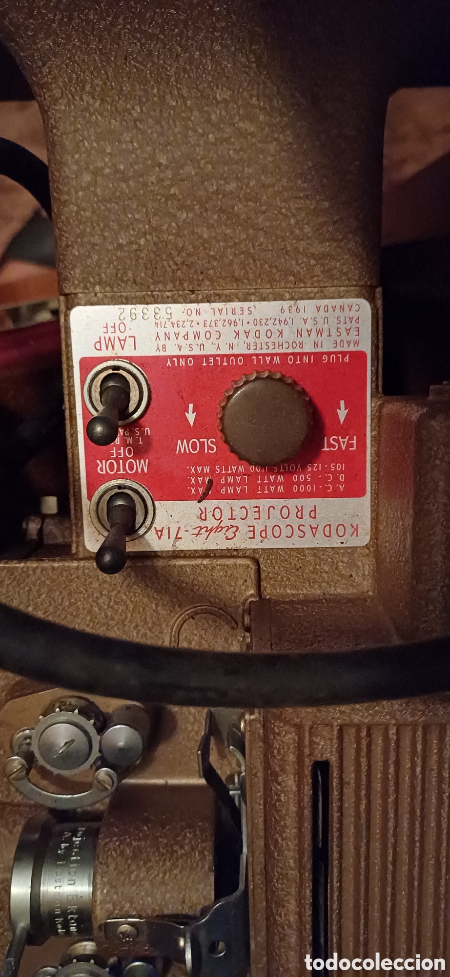 Antig&uuml;edades: Proyector de cine kodascope eight-71A - Foto 2