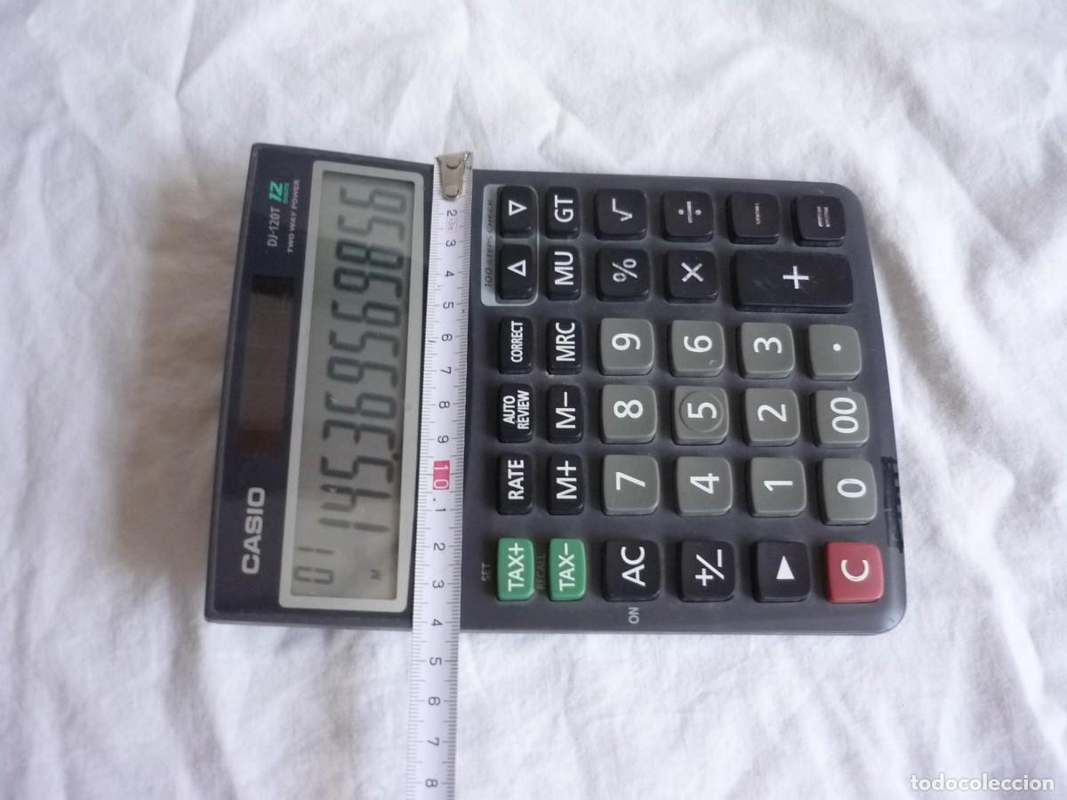 Antig&uuml;edades: Calculadora solar Casio DJ-120T funcionando - Foto 3