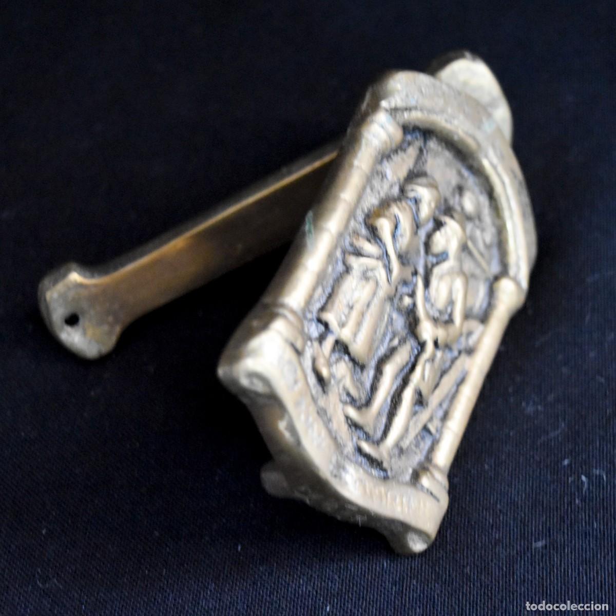 Antig&uuml;edades: Llamador antiguo de bronce - S XVIII - Foto 2
