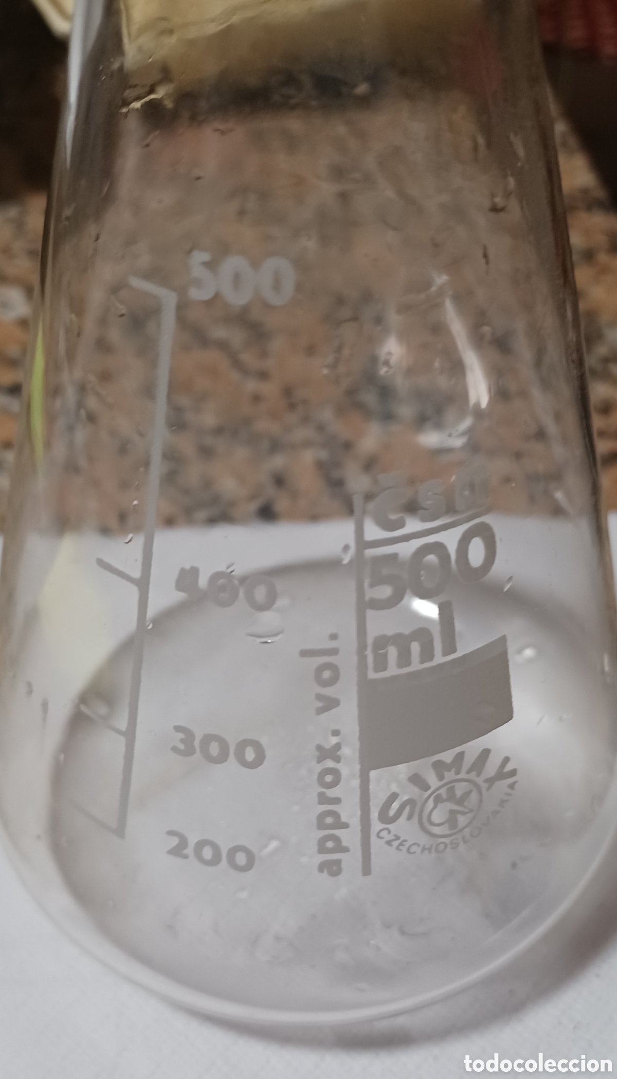 Antig&uuml;edades: Matraz Erlenmeyer 500ml Simax - Foto 2
