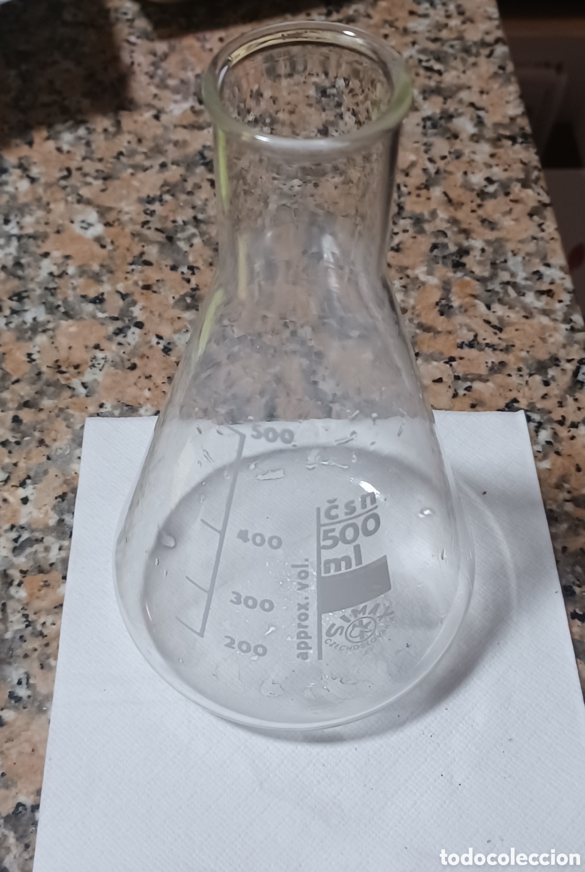 Antig&uuml;edades: Matraz Erlenmeyer 500ml Simax - Foto 1