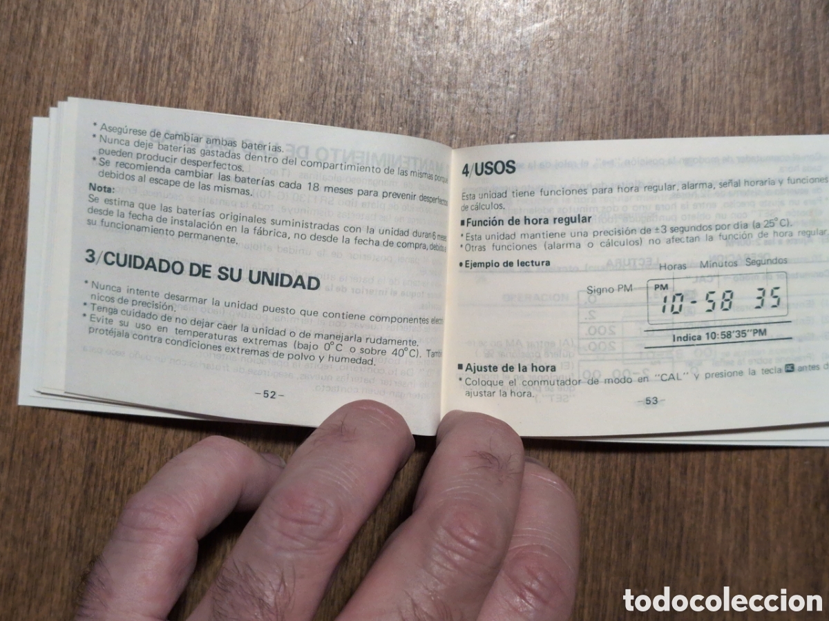 Antig&uuml;edades: Manual Reloj Calculadora Casio PW-81 - Foto 2