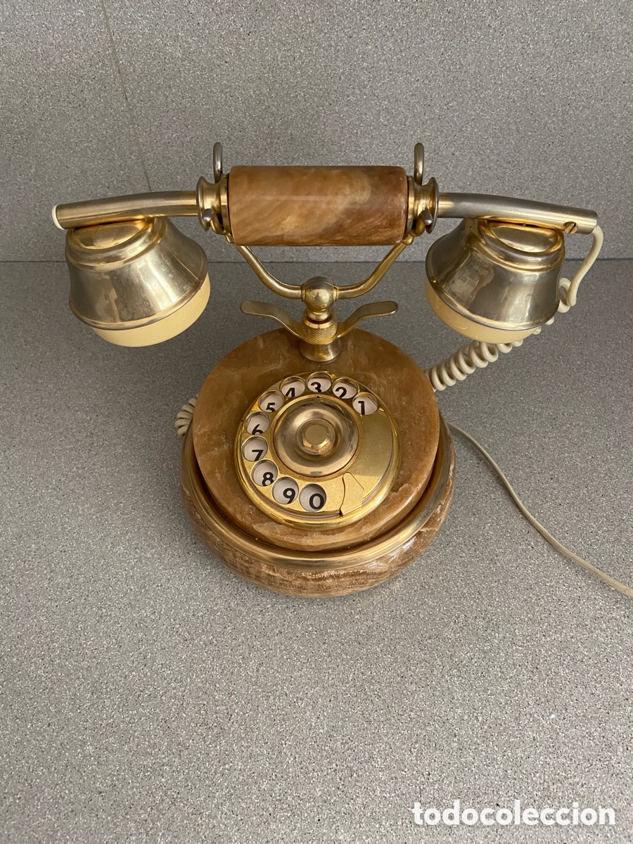 Tel&eacute;fonos: Tel&eacute;fono antiguo de m&aacute;rmol - Foto 2