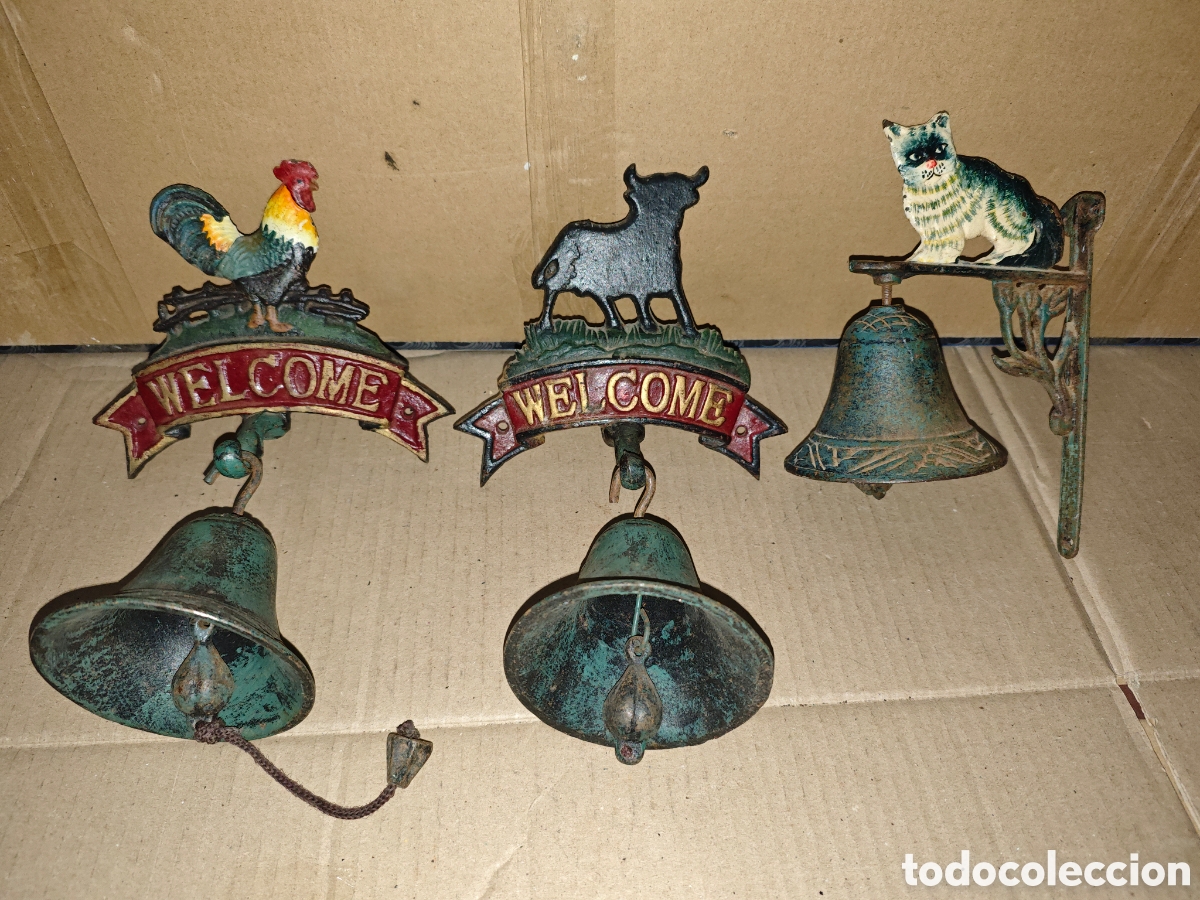 Antig&uuml;edades: 3 Llamadores de Hierro de Campana. - Foto 1