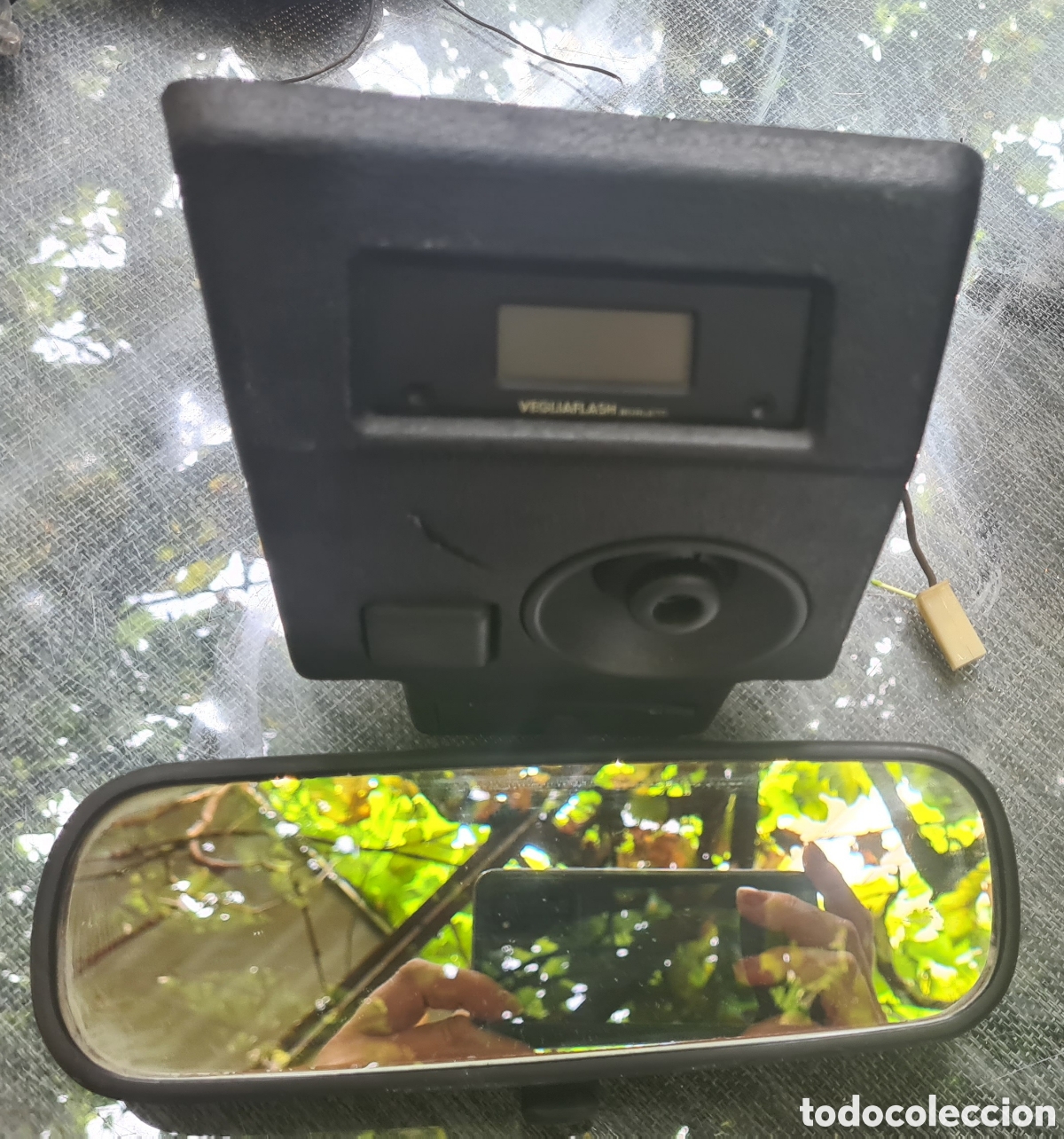 Antig&uuml;edades: Espejo Retrovisor de coche con sensor,antiguo. - Foto 1
