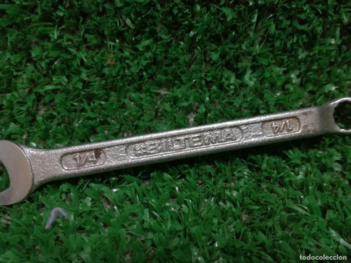 Antig&uuml;edades: LLAVE FIJA COMBINADA PARA TUERCAS - BILTEMA 1/4 - HERRAMIENTA - Foto 3