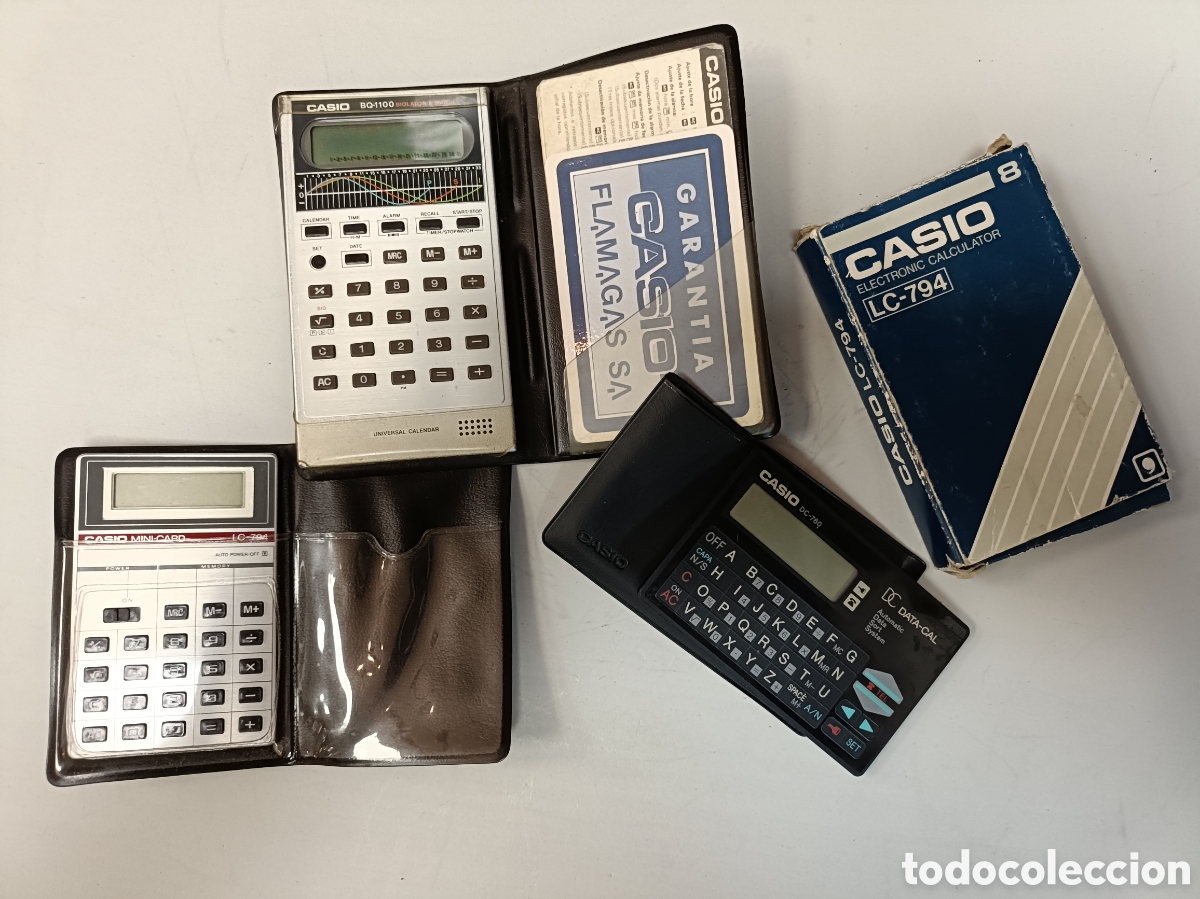 Antig&uuml;edades: LOTE TRES CALCULADORAS CASIO - Foto 2