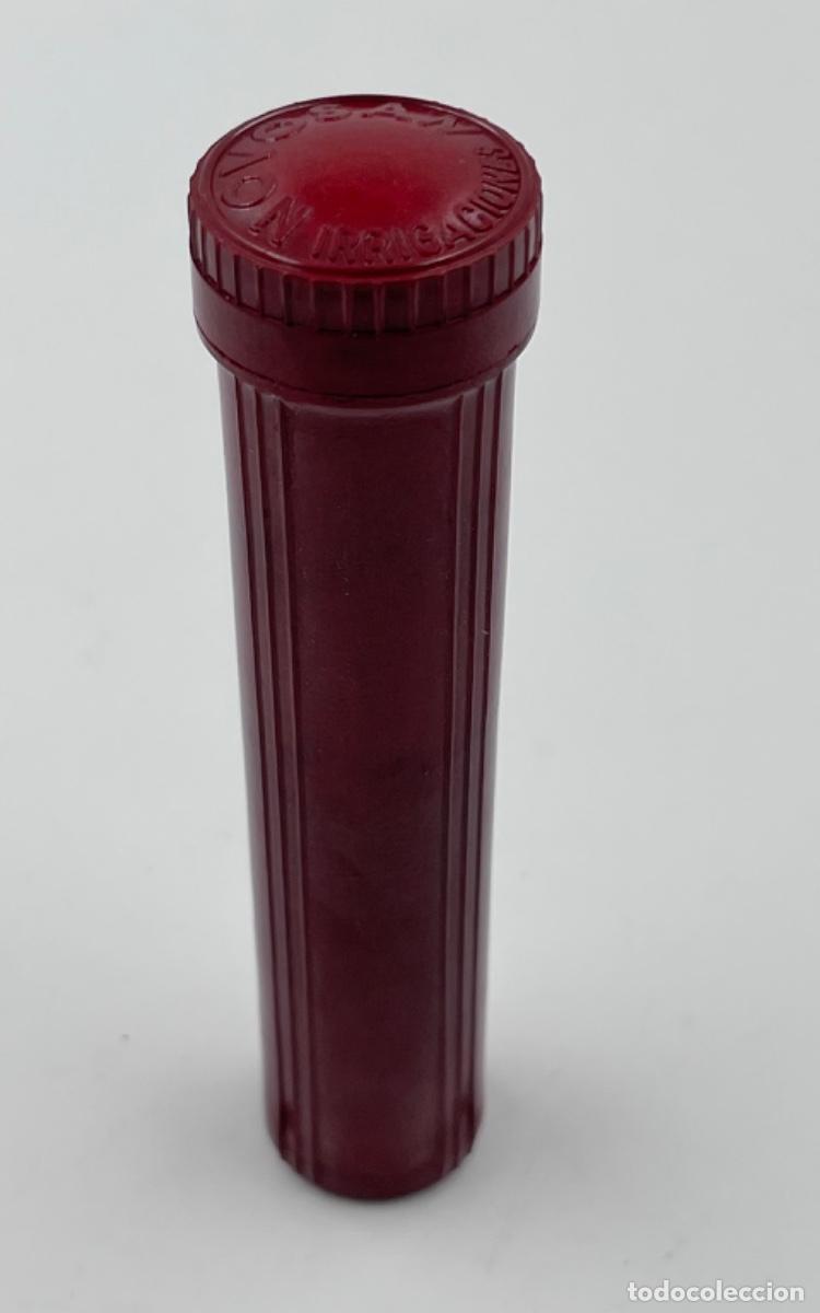 Antiguidades: Tubo de baquelita de medicina, Novosan Irrigaciones