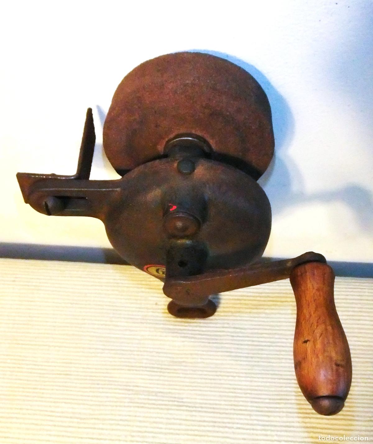 Antig&uuml;edades: ANTIGUO ESMERIL, AMOLADORA MANUAL DE MESA GERMANY - Foto 5