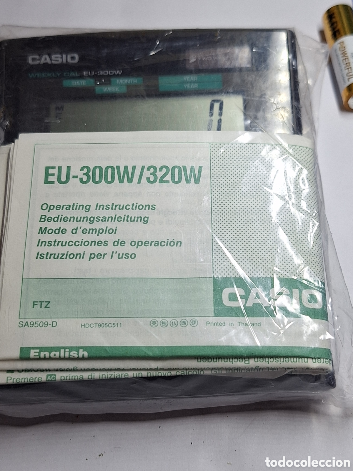 Antig&uuml;edades: CASIO EU-300W-w CALCULADORA SOLAR WEEKLY CAL - Foto 7