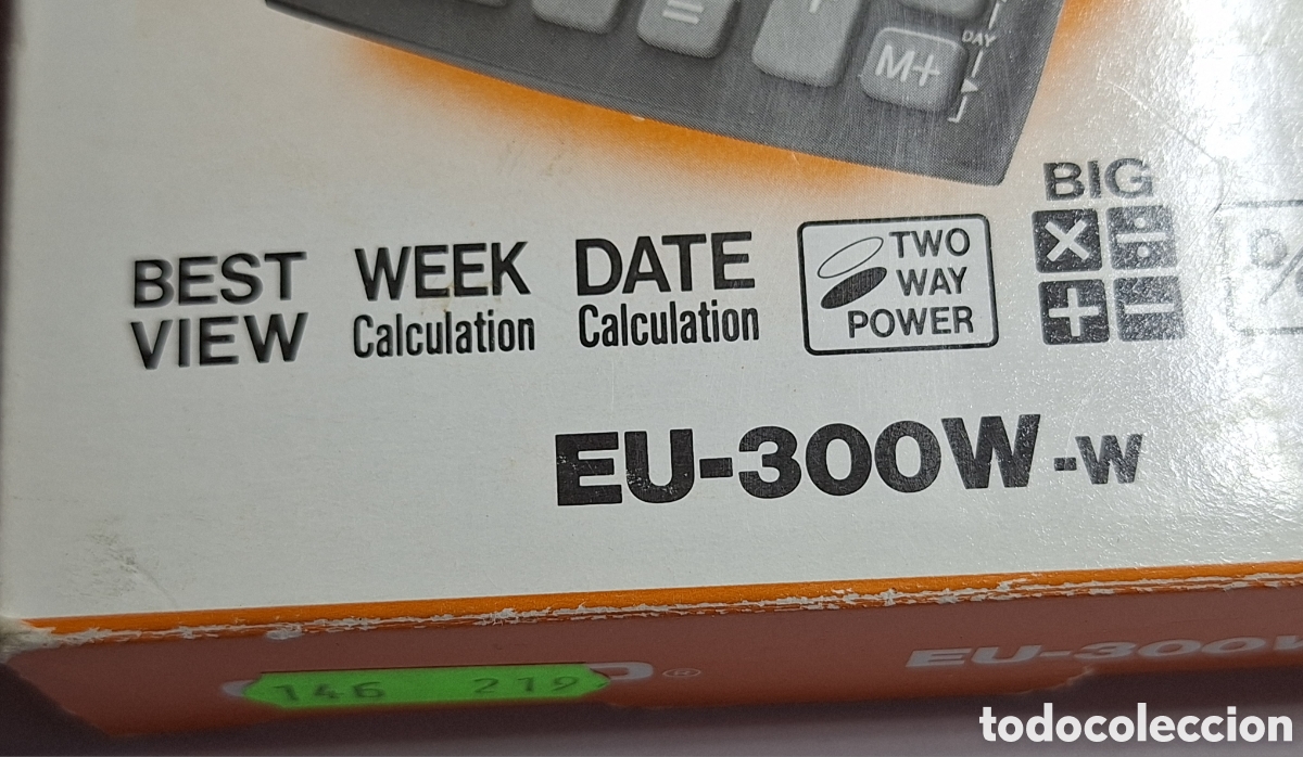 Antig&uuml;edades: CASIO EU-300W-w CALCULADORA SOLAR WEEKLY CAL - Foto 10