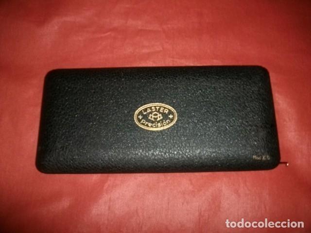 Antig&uuml;edades: ESTUCHE DE COMP&Aacute;S COMPASES LASTER PRECISI&Oacute;N 13 PIEZAS MODELO 710 - Foto 3