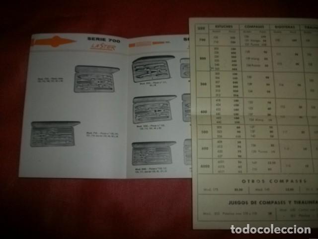 Antig&uuml;edades: ESTUCHE DE COMP&Aacute;S COMPASES LASTER PRECISI&Oacute;N 13 PIEZAS MODELO 710 - Foto 6