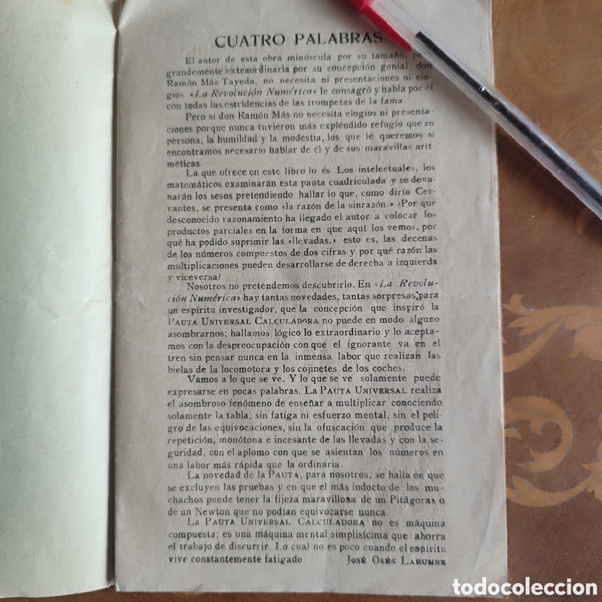 Antig&uuml;edades: Librito Pauta Universal Calculadora 1919 RMT - Foto 2