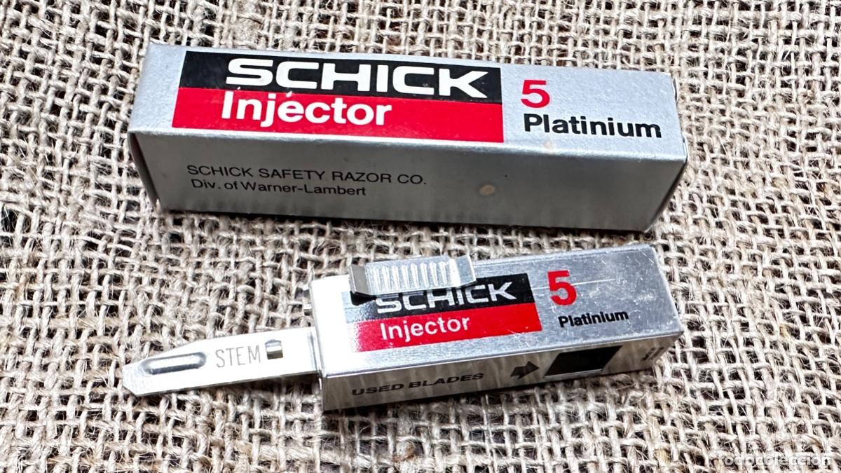 Antig&uuml;edades: SCHICK INJECTOR 5 PLATINIUM,(HOJAS DE AFEITAR). - Foto 1