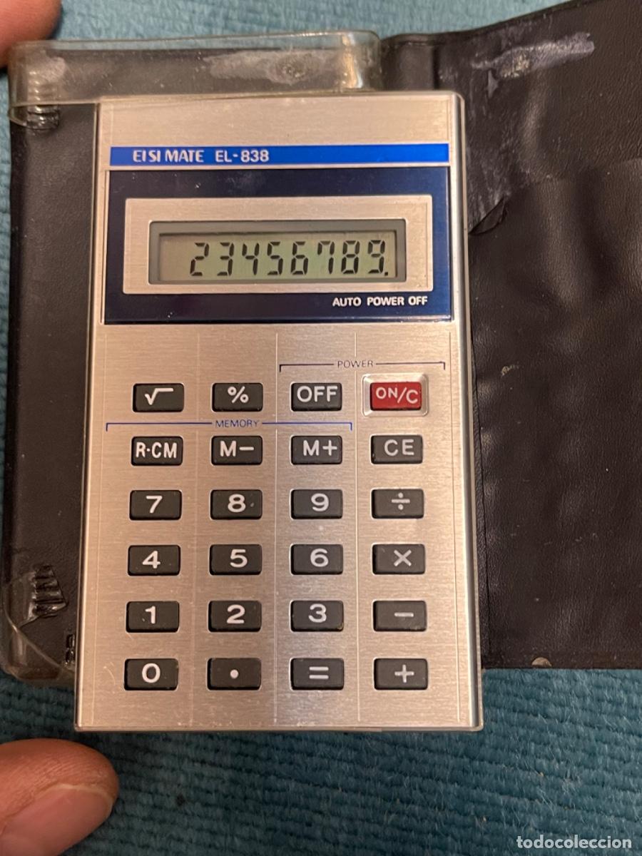 Antig&uuml;edades: MINI CALCULADORA MARCA SHARP MODELO ELSI MATE EL-838 CON FUNDA - Foto 1
